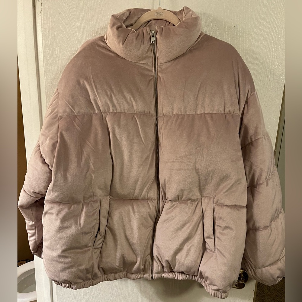 Nine West velvet puffer jacket 2x NWT